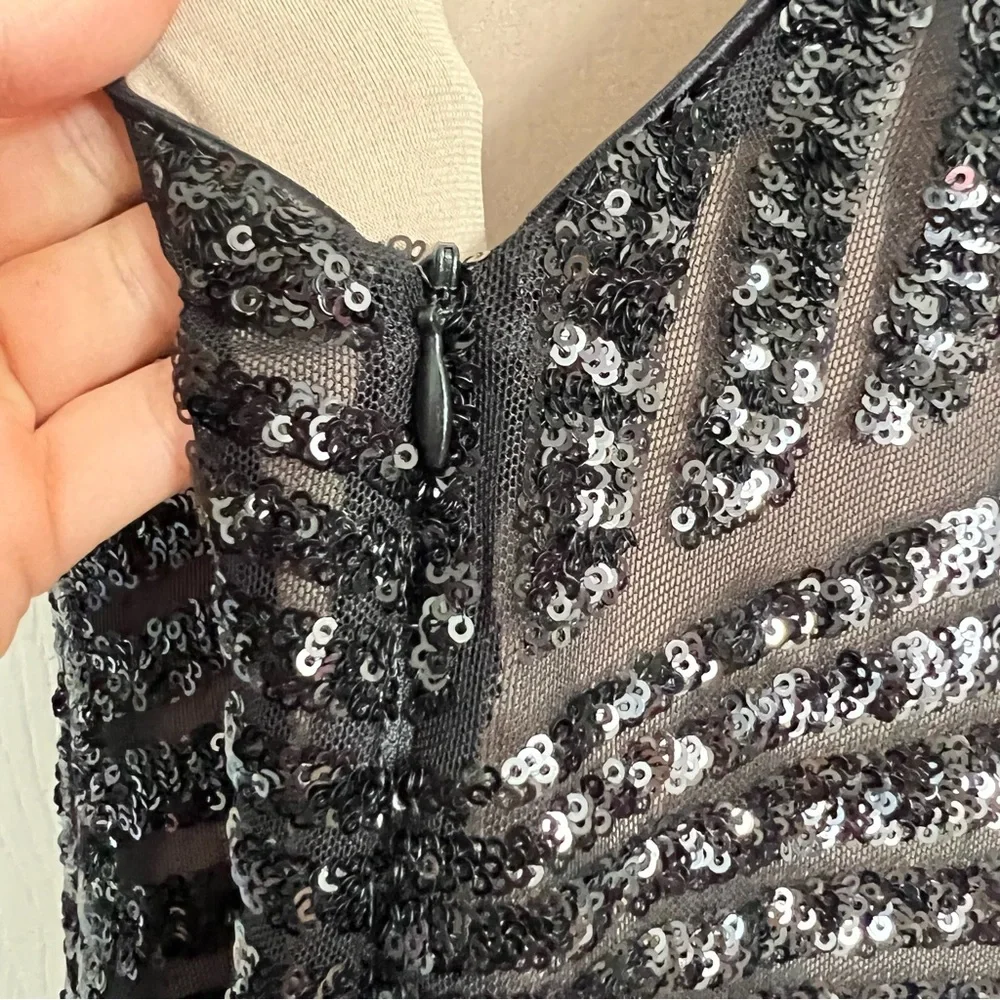 Dress The Population | Black Nude Sequin Dress - Picture 8 of 11